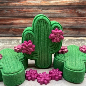 Cactus Bath Bombs | Fizzy Bath Bombs |Flower Bath bomb | Gifts for Her|  Succulent Gifts | Color Surprise Bath Bombs | Fun Bath Bombs |