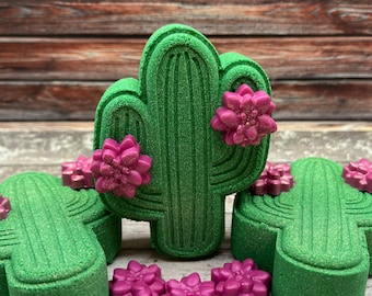 Cactus Bath Bombs | Fizzy Bath Bombs |Flower Bath bomb | Gifts for Her|  Succulent Gifts | Color Surprise Bath Bombs | Fun Bath Bombs |