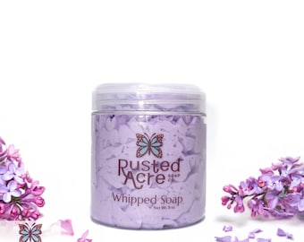 Lilac Whipped Soap – Fluffy Foaming Body Wash & Shave Cream | Best-Selling Floral Scent | Moisturizing Vegan Skincare | Luxury Bath Gift