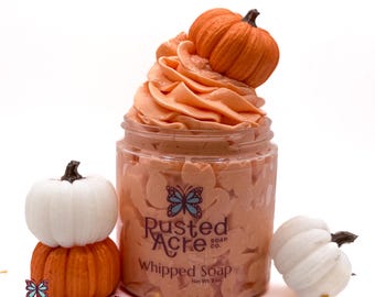 Pumpkin Spice Whipped Soap, Rusted Acre Soap Co, Premium and Organic Ingredients, Cruelty and Phthalate Free, Whipped Shave Soap, Fall Scent
