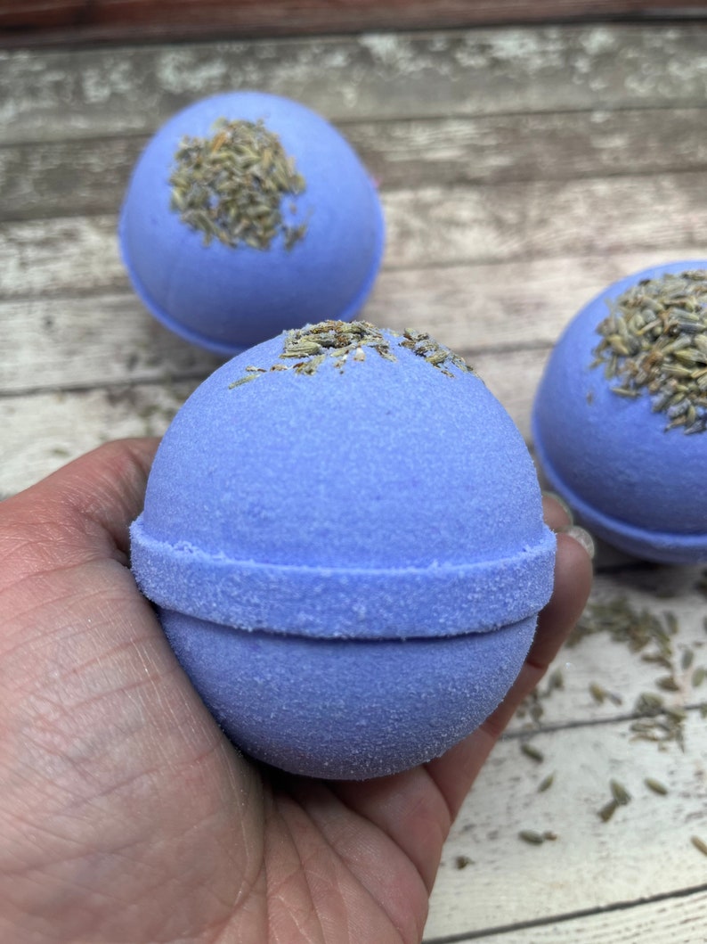 Lavender Bath Bombs Bath Bomb Purple Bomb Gifts for Kids Honey Bombs Fun Bath Bombs Gift for Her Organic Bath Bomb image 4