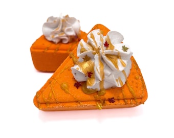 Pumpkin Bourbon Pie Bath Bomb, Cake Bath Bomb, Pumpkin Spice, Fall Gifts, Fall Self Care, Ruated Acre Soap Co