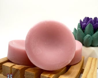 Raspberry Kiss Conditioner Bar | Solid Conditioner for All Hair Types, Fruity Scent, Shea Butter, Vegan, Plastic-Free, Rusted Acre Soap Co
