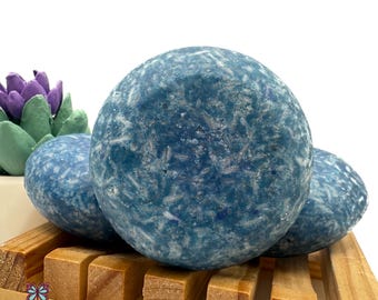 Blueberry Kiss Shampoo Bar | Fruity Solid Shampoo for All Hair Types,  Shea Butter, Vegan, Color-Safe, Plastic-Free , Rusted Acre
