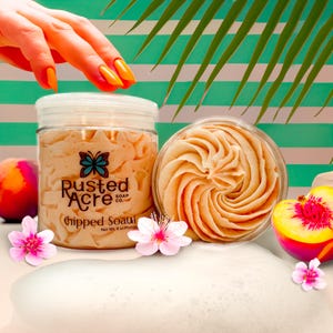 Peach Whipped Soap, Rusted Acre Soap Co, Premium and Organic Ingredients, Cruelty and Phthalate Free, Whipped Shave Soap, Fruity Scent