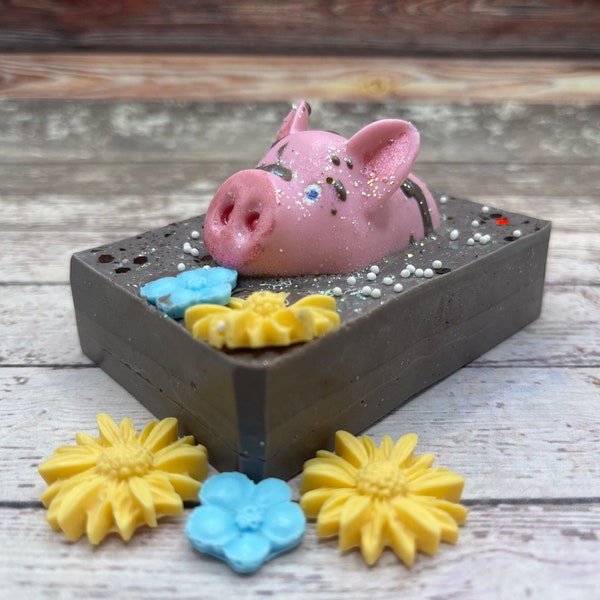 Pig Soap | Pig in the Mud Soap | Surprise Inside Soap |  | Gifts For Kids | Farm Day Soap | Gifts for Her | Pig gifts | Soap for Kids | Soap