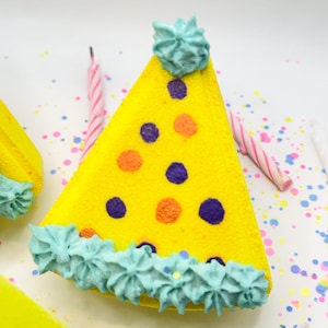 Birthday Hat Bath Bomb | Birthday Bath Bomb for Kids | Bubble Bath Bath Bomb | Birthday Gift | Party Favor | Handmade By Rusted Acre Soap Co