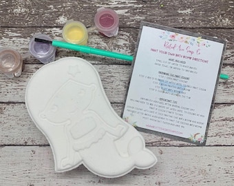Kit para pintar bombas de baño, Sirena / Rusted Acre Soap Co / Bombas de baño, Bombas de baño para niños, Regalos para Navidad, Actividades DIY para niños