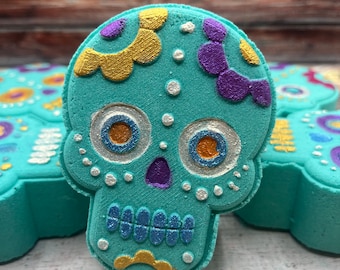 Skull Bath Bombs | Fizzy Bath Bomb | Cinco De Mayo Bath Bomb | Gifts for Her| Sugar Skull Bath Bomb | Fun Bath Bombs | Day of the Dead