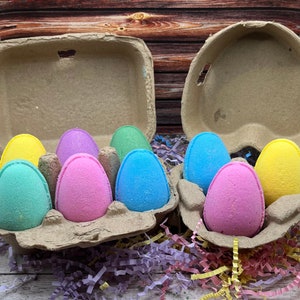 Easter Egg Bath Bombs Fizzy Bath Bombs Egg Bath Bombs Gifts for Kids Easter Basket Fillers Kids Bath Bombs Fun Bath Bombs afbeelding 1