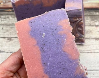 Raspberry Vanilla  Soap | Shea Butter Soap | Cold Process Soap | Raspberry  Soap | Natural Soap | Organic Soap | cream Soap | Artisan Soap |