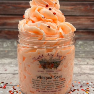 Orange Cream Whipped Soap | Cream Soap | Whipped Shaving Cream | Fruit Soap| Whipped Bath Butter | Gifts for Her | Vegan Soap | Fun Soap