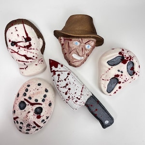 Horror Bath Bomb Gift Box | Handmade Horror Bath Bombs, Gift for Horror Lover, Halloween Bath Bombs, Goth Gifts, Spooky Bath Gifts