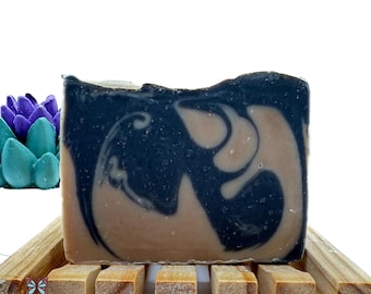 Cashmere Bar Soap, Handmade Cold Process Soap, Activated Charcoal | Musk Scent - Unisex Soap, Moisturizing Shea Butter, Vegan & Cruelty-Free