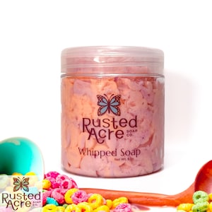 Fruity Cereal Whipped Soap – Fun Foaming Body Wash | Shave Soap | Moisturizing Vegan Soap | Great for Kids, Teens & Fun Bath Lovers
