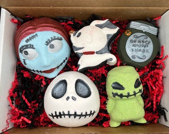Nightmare Before Bomb Box | Bath Bomb Gift Box | Jack Bath Bombs | Thriller Box Gift Set | Halloween Bath Bombs | Scary Movie Bath Bomb Box