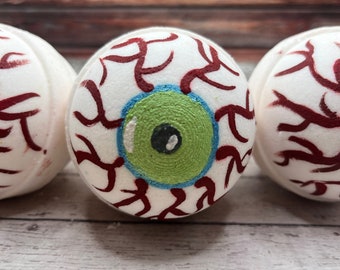 Eyeball Bath Bomb | Halloween Party Favors for Kids, Black Cherry Scent, Spooky Bath Bomb with Surprise Color, Handmade & Vegan, Rusted Acre