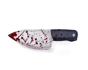 Bomba de baño con forma de cuchillo, Rusted Acre Soap Co, ingredientes premium y orgánicos, libre de crueldad animal y ftalatos, bomba de baño gótica, hecha a mano, pintada a mano.