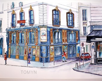 PARIS RESTAURANT Lapérouse. Paris Wall Art. Paris Art Print. Parisian Gift Art. The Oldest Restaurant in Paris. Paris Romantic Art Print.