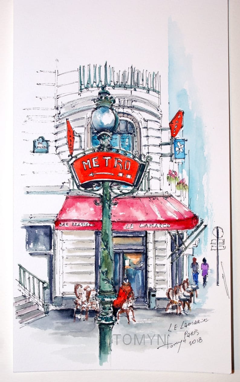 PARIS BAR, Le LAMARCK. Brasserie Paris. Métro Station Lamarck. P PARIS BAR, Le LAMARCK. Brasserie Paris. Métro Station Lamarck. P