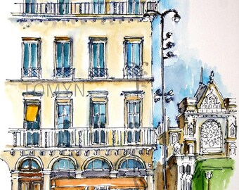 Le Fumoir Parisian Print. Cozy  Paris  Restaurant Wall Art. Louvre – Rivoli Metro Station Art Print. Parisian Gift. Paris City Print.