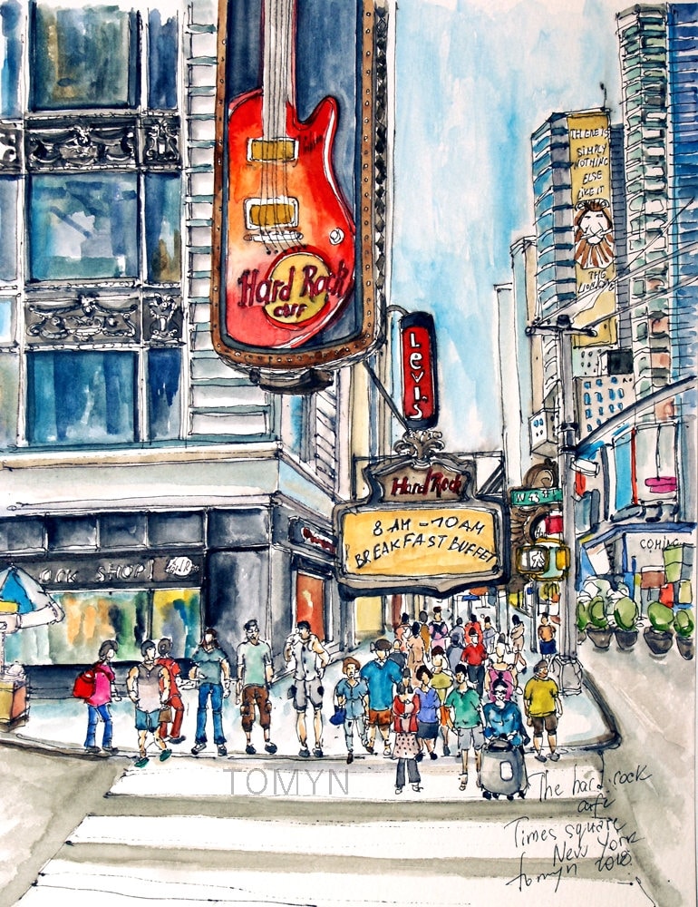 TIMES SQUARE. NEW York. the Hard Rock Cafe. Broadway. New