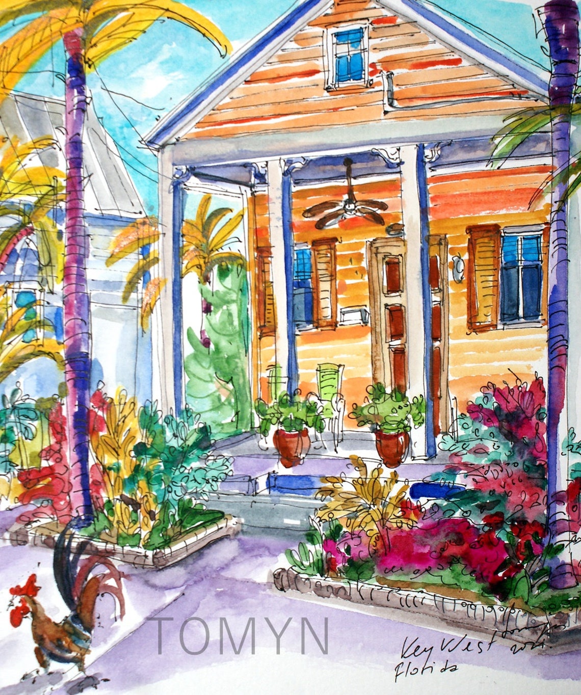 new-the-conch-houses-in-key-west-florida-wall-art-key-west-etsy