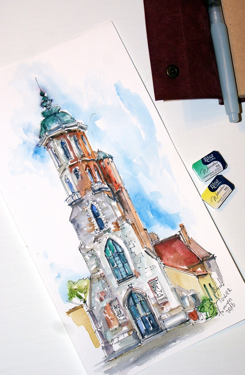 BUDAPEST Art Print New!! Art Print From Budapest. Mary Magdalene Tower BUDA TOWER Hungary Wall Art Hungary Print