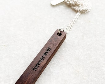 Wood Necklace - 5 Year Anniversary Gift For Her - Wood Anniversary Gift For Her - Custom Wood Pendant - Wooden Gift - Wood Jewelry