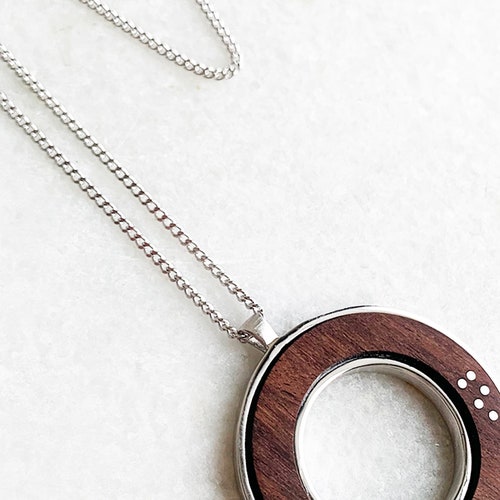 Wood Heart Necklace 5th Anniversary Gift for Her Wooden Etsy