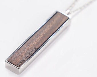 Presente de 5º aniversário para ela - colar de madeira - presente de 5º aniversário para esposa - aniversário de madeira - colar de madeira - joias de madeira