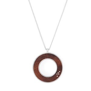 Wooden Jewelry 5th Anniversary Gift For Her Wood Pendant Necklace Wood Gift Wooden Necklace 5 Year Anniversary Gift For Wife image 5