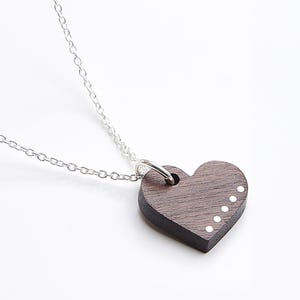 5th Anniversary Gift For Wife - Wood Heart Necklace - Wooden  Pendant - Custom Wood Pendant - Wood Anniversary Necklace - Wood Gift