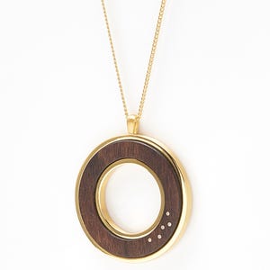 Wood Ring Necklace - 5th Year Anniversary Gift - Wood Wedding Anniversary Gifts - Wood Jewelry