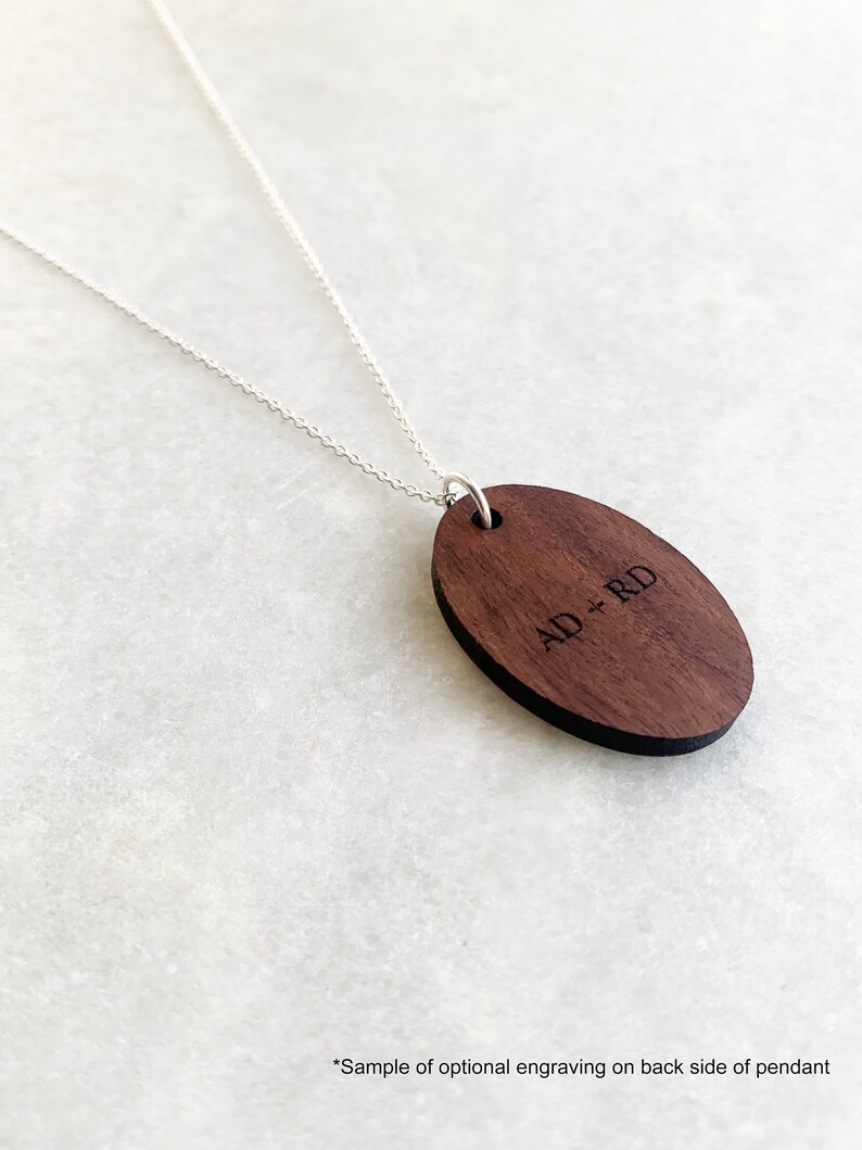5 Year Anniversary Gift for Her Wood Necklace for Woman Etsy Canada