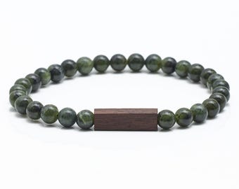 Engravable Wood & Bracelet - Gift for Boyfriend, Friend, Husband, Partner - 5th Anniversary for Him