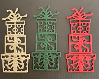 Stacked Presents Diecuts; Set of 3