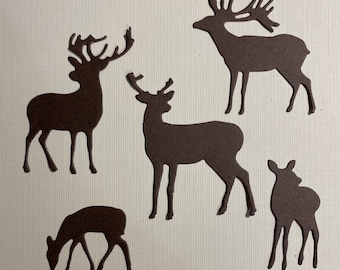 Deer Diecuts - Set of 5