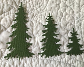 Fir Trees diecuts - set of 3