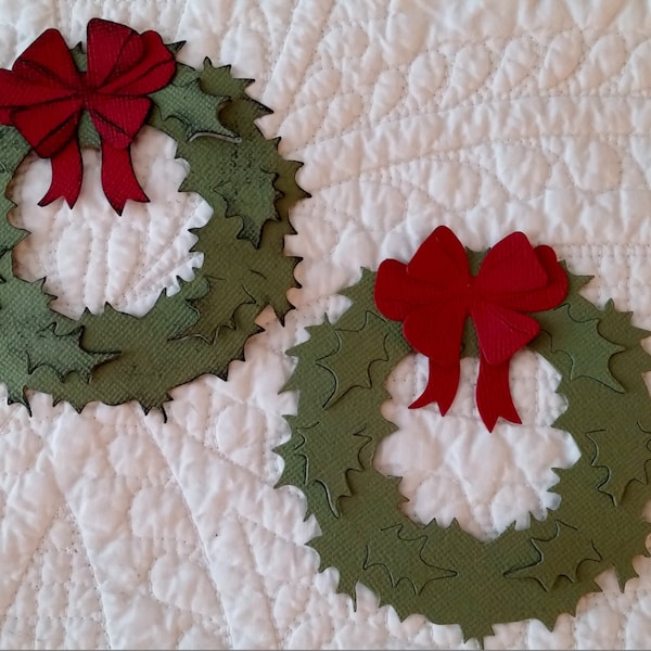 Wreath Die-Cuts - Set of 2 - inked or non inked