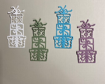 Stacked Gift Boxes Diecuts - Set of 4 - with 30 free light bulbs