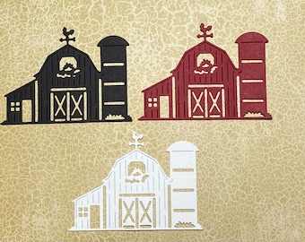 Barn Die-Cuts -- Set of 3