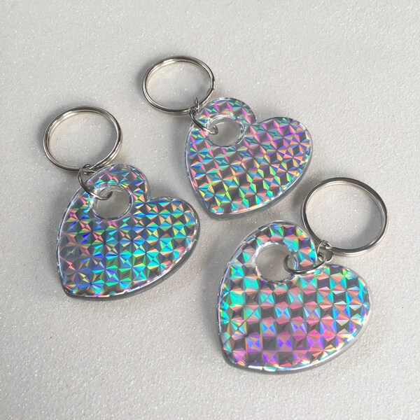 VTG 90's Holographic Heart Keychain