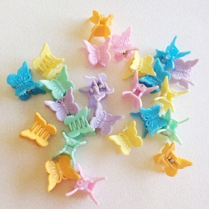 VTG Pastel Butterfly Hair Clips