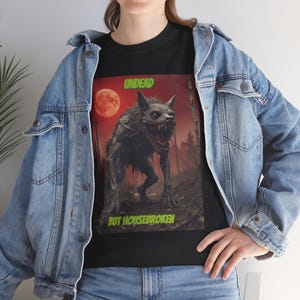 ゾンビTシャツ、ハロウィンシャツ、ホラーグラフィックトップ、面白いアンデッド服、モンスターテーマTシャツ