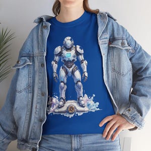 Futuristic Robot Tee, Ages 10+, Science Fiction Shirt, Gift for Tech Enthusiasts, Unisex Graphic T-Shirt, Cyberpunk Style