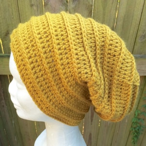 Ribbed beanie Crochet pattern - digital download