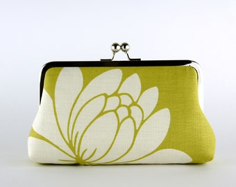 Lotus Clutch with Silk Lining, Bridesmaid Gift, Wedding clutch