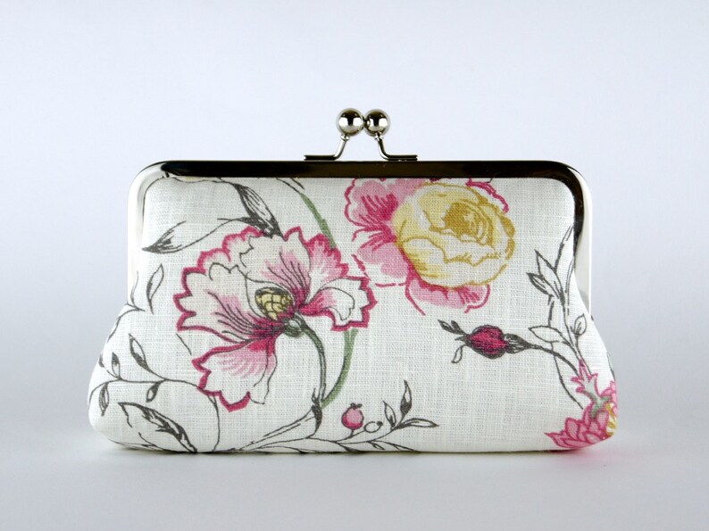 Bridesmaid Clutch Flowers Collection Silk Lining Bridesmaid - Etsy