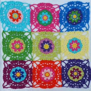 Boho Blossom Square - Instant Download - Crochet Pattern